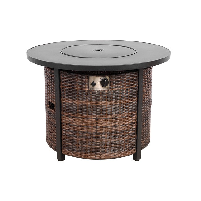 Outdoor Round Coffee Table With Gas